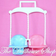 Fisher Price Loving Family Dream Dollhouse Pink Blue Baby Doll Twin Swing-Toys & Hobbies:Preschool Toys & Pretend Play:Fisher-Price:1963-Now:Dollhouses-Fisher-Price-Dollhouse,Dream Dollhouse,Fisher Price,Loving Family,Outdoor Furniture,Replacement Parts,Used-The Dollhouse Shop