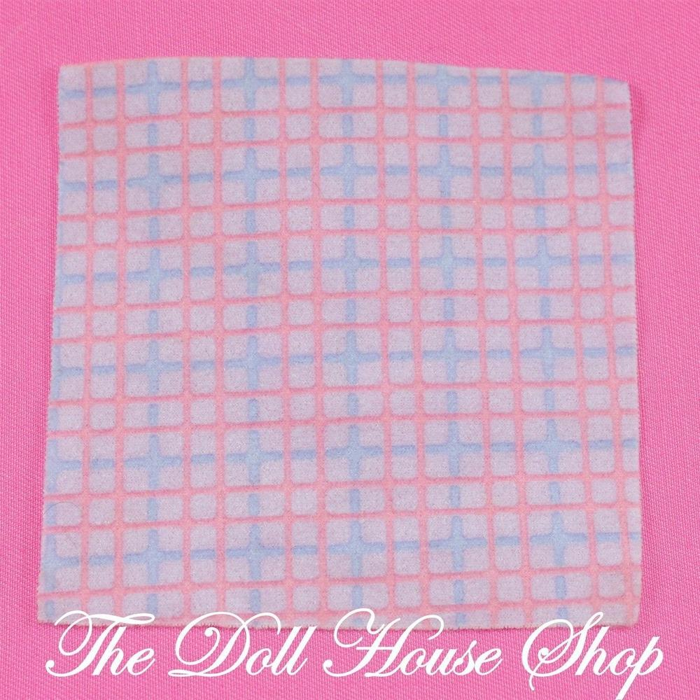 Fisher Price Loving Family Dream Dollhouse Pink Blue Pink Rug Blanket-Toys & Hobbies:Preschool Toys & Pretend Play:Fisher-Price:1963-Now:Dollhouses-Fisher-Price-Beach and Boat Sets,Blankets & Rugs,Dollhouse,Fisher Price,Loving Family,Used-The Dollhouse Shop