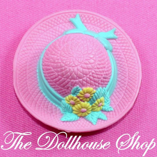 Fisher Price Loving Family Dream Dollhouse Pink Doll Hat with Flowers-Toys & Hobbies:Preschool Toys & Pretend Play:Fisher-Price:1963-Now:Dollhouses-Fisher-Price-Blue,Doll Dress Ups,Dollhouse,Dream Dollhouse,Fisher Price,Loving Family,Used-The Dollhouse Shop
