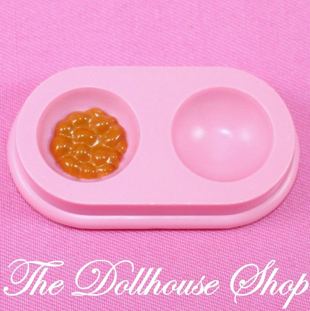 Fisher Price Loving Family Dream Dollhouse Pink Pet Cat Dog Food Water Bowl-Toys & Hobbies:Preschool Toys & Pretend Play:Fisher-Price:1963-Now:Dollhouses-Fisher-Price-Animal & Pet Accessories,Dollhouse,Dream Dollhouse,Fisher Price,Loving Family,Outdoor Furniture,Pink,Used-The Dollhouse Shop