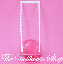 Fisher Price Loving Family Dream Dollhouse Pink Single Baby Doll Swing-Toys & Hobbies:Preschool Toys & Pretend Play:Fisher-Price:1963-Now:Dollhouses-Fisher-Price-Dollhouse,Dream Dollhouse,Fisher Price,Loving Family,Used-The Dollhouse Shop