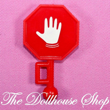 Fisher Price Loving Family Dream Dollhouse Police Officer Crossing Guard Stop Sign-Toys & Hobbies:Preschool Toys & Pretend Play:Fisher-Price:1963-Now:Dollhouses-Fisher-Price-Dollhouse,Dream Dollhouse,Fisher Price,Loving Family,Used,Village Police Office & Vendor Sets-The Dollhouse Shop