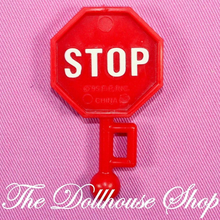 Fisher Price Loving Family Dream Dollhouse Police Officer Crossing Guard Stop Sign-Toys & Hobbies:Preschool Toys & Pretend Play:Fisher-Price:1963-Now:Dollhouses-Fisher-Price-Dollhouse,Dream Dollhouse,Fisher Price,Loving Family,Used,Village Police Office & Vendor Sets-The Dollhouse Shop