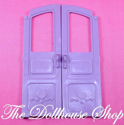 Fisher Price Loving Family Dream Dollhouse Purple Replacement Front Doors-Toys & Hobbies:Preschool Toys & Pretend Play:Fisher-Price:1963-Now:Dollhouses-Fisher-Price-Dollhouse,Dream Dollhouse,Fisher Price,Loving Family,Replacement Parts,Used-The Dollhouse Shop