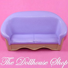 Fisher Price Loving Family Dream Dollhouse Purple Sofa Couch Loveseat-Toys & Hobbies:Preschool Toys & Pretend Play:Fisher-Price:1963-Now:Dollhouses-Fisher-Price-Chairs,Dollhouse,Dream Dollhouse,Fisher Price,Living Room,Loving Family,Used-The Dollhouse Shop