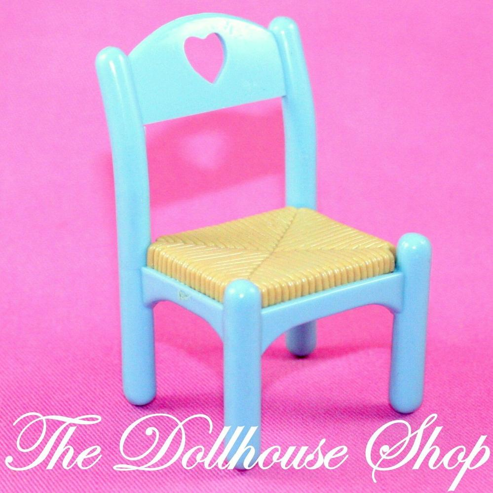 Fisher Price Loving Family Dream Dollhouse Replacement Blue Dining Chair Seat-Toys & Hobbies:Preschool Toys & Pretend Play:Fisher-Price:1963-Now:Dollhouses-Fisher-Price-Chairs,Dining Room,Dollhouse,Dream Dollhouse,Fisher Price,Loving Family,Replacement Parts,Used-The Dollhouse Shop