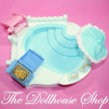 Fisher Price Loving Family Dream Dollhouse Swimming Pool Grill Umbrella Slide-Toys & Hobbies:Preschool Toys & Pretend Play:Fisher-Price:1963-Now:Dollhouses-Fisher-Price-Backyard Fun,Dollhouse,Dream Dollhouse,Fisher Price,Loving Family,Outdoor Furniture,Swimming Pool Sets,Used-The Dollhouse Shop