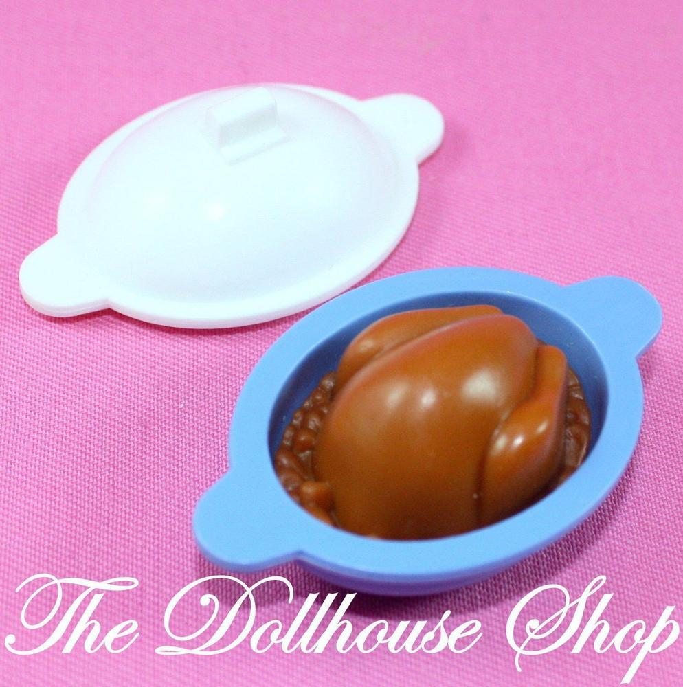 Fisher Price Loving Family Dream Dollhouse Thanksgiving Turkey Chicken Food Pot-Toys & Hobbies:Preschool Toys & Pretend Play:Fisher-Price:1963-Now:Dollhouses-Fisher-Price-Christmas,Dollhouse,Dream Dollhouse,Fisher Price,Food Accessories,Holidays & Seasonal,Kitchen,Loving Family,Used-The Dollhouse Shop