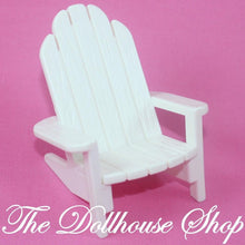 Fisher Price Loving Family Dream Dollhouse White Adirondack Chair Doll Seat-Toys & Hobbies:Preschool Toys & Pretend Play:Fisher-Price:1963-Now:Dollhouses-Fisher-Price-Beach and Boat Sets,Chairs,Dollhouse,Dream Dollhouse,Fisher Price,Outdoor Furniture,Swimming Pool Sets,Used-Fisher Price Loving Family Dream Dollhouse White Adirondack Chair for fun play. Perfect for dollhouses. Find it now at The Dollhouse Shop!-The Dollhouse Shop