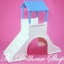 Fisher Price Loving Family Dream Dollhouse White Playground Doll Slide Backyard-Toys & Hobbies:Preschool Toys & Pretend Play:Fisher-Price:1963-Now:Dollhouses-Fisher-Price-Backyard Fun,Dollhouse,Dream Dollhouse,Fisher Price,Loving Family,Outdoor Furniture,Used-The Dollhouse Shop