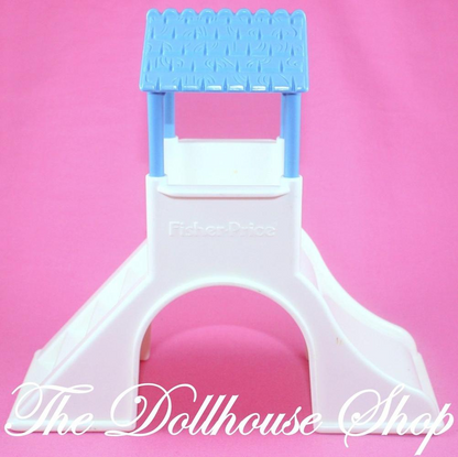 Fisher Price Loving Family Dream Dollhouse White Playground Doll Slide Backyard-Toys & Hobbies:Preschool Toys & Pretend Play:Fisher-Price:1963-Now:Dollhouses-Fisher-Price-Backyard Fun,Dollhouse,Dream Dollhouse,Fisher Price,Loving Family,Outdoor Furniture,Used-The Dollhouse Shop