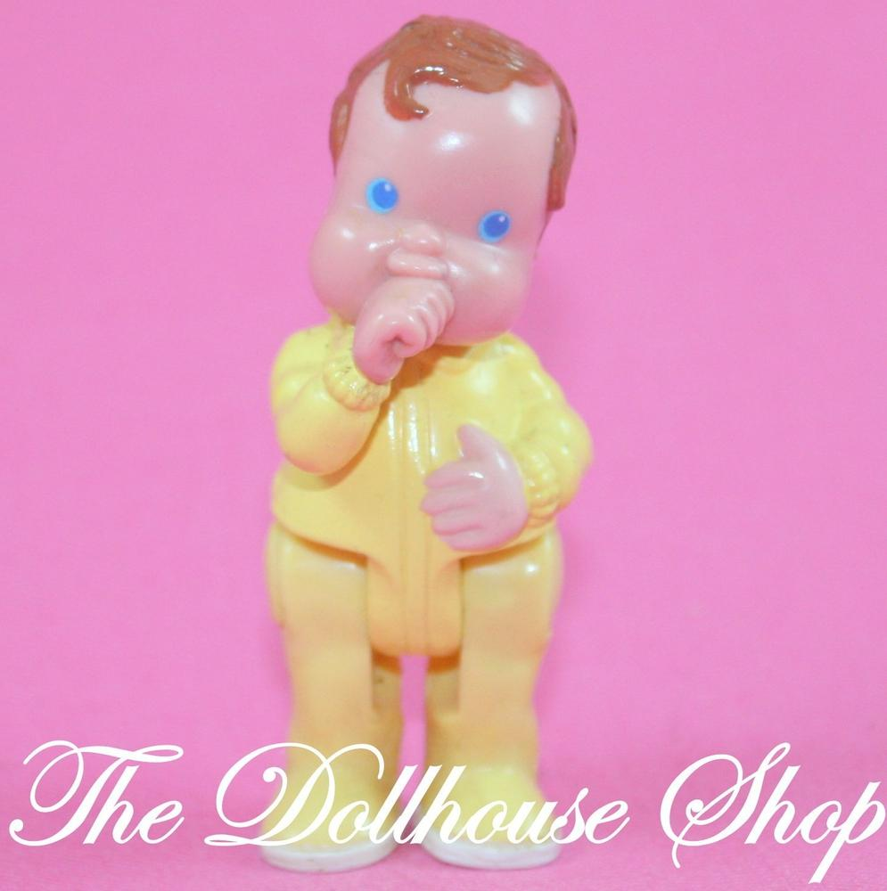 Fisher Price Loving Family Dream Dollhouse Yellow Baby Boy Girl Nursery Doll-Toys & Hobbies:Preschool Toys & Pretend Play:Fisher-Price:1963-Now:Dollhouses-Fisher-Price-Baby,Boy Dolls,Brown Hair,Dollhouse,Dolls,Dream Dollhouse,Fisher Price,Loving Family,Nursery Room,Used,Yellow-The Dollhouse Shop
