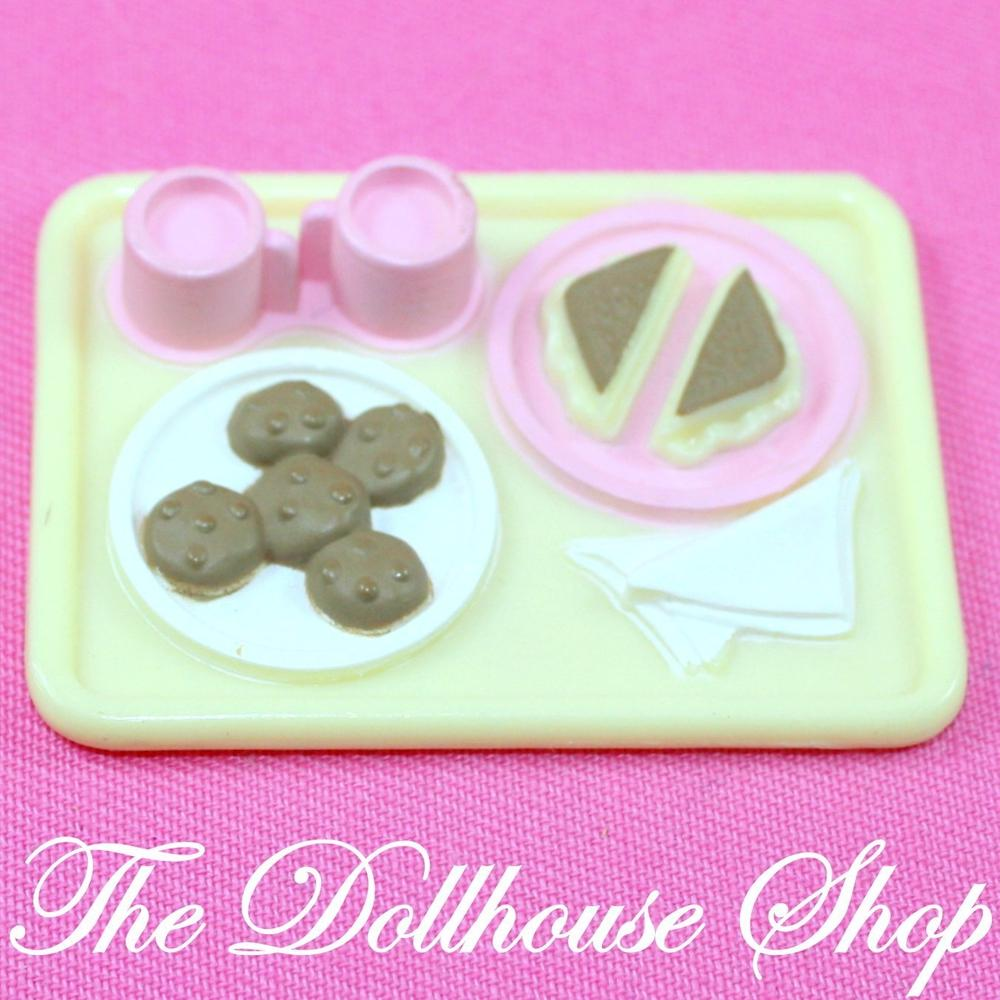 Fisher Price Loving Family Dream Dollhouse Yellow Milk Cookies Kitchen Food Tray-Toys & Hobbies:Preschool Toys & Pretend Play:Fisher-Price:1963-Now:Dollhouses-Fisher-Price-Dollhouse,Dream Dollhouse,Fisher Price,Food Accessories,Kitchen,Loving Family,Used,Yellow-The Dollhouse Shop