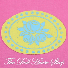 Fisher Price Loving Family Dream Dollhouse Yellow living room Floor Rug Mat carpet-Toys & Hobbies:Preschool Toys & Pretend Play:Fisher-Price:1963-Now:Dollhouses-Fisher-Price-Blankets & Rugs,Dollhouse,Dream Dollhouse,Fisher Price,Loving Family,Used,Yellow-The Dollhouse Shop