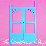 Fisher Price Loving Family Dream Dollhouse w/ Blue Roof Replacement Blue Doors-Toys & Hobbies:Preschool Toys & Pretend Play:Fisher-Price:1963-Now:Dollhouses-Fisher-Price-Dollhouse,Dream Dollhouse,Fisher Price,Loving Family,Replacement Parts,Used-The Dollhouse Shop