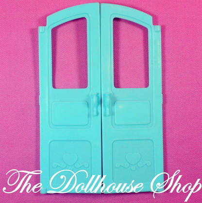 Fisher Price Loving Family Grand Dollhouse Blue Replacement Front Doors-Toys & Hobbies:Preschool Toys & Pretend Play:Fisher-Price:1963-Now:Dollhouses-Fisher-Price-Dollhouse,Dream Dollhouse,Fisher Price,Loving Family,Replacement Parts,Used-The Dollhouse Shop