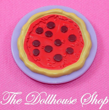Fisher Price Loving Family Grand Dollhouse Kitchen Doll Food Pizza Dinner Plate-Toys & Hobbies:Preschool Toys & Pretend Play:Fisher-Price:1963-Now:Dollhouses-Fisher-Price-Dollhouse,Fisher Price,Food Accessories,Kitchen,Loving Family,Used-The Dollhouse Shop
