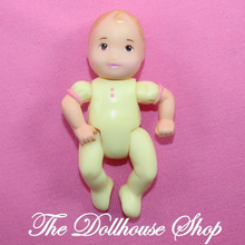 Fisher Price Loving Family Grand Mansion Dollhouse Yellow Baby Girl Doll-Toys & Hobbies:Preschool Toys & Pretend Play:Fisher-Price:1963-Now:Dollhouses-Fisher-Price-Baby,Dollhouse,Dolls,Fisher Price,Girl Dolls,Loving Family,Nursery Room,Used,Yellow-The Dollhouse Shop
