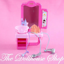 Fisher Price Loving Family Hidden Rooms Dollhouse Beauty Salon Center-Toys & Hobbies:Preschool Toys & Pretend Play:Fisher-Price:1963-Now:Dollhouses-Fisher-Price-Dollhouse,Fisher Price,Hidden Rooms Dollhouse,Loving Family,New-Fisher Price Loving Family Dollhouse Beauty Salon with mirror, sink, hairdryer. Perfect for pretend play! Find it now at The Dollhouse Shop!-The Dollhouse Shop