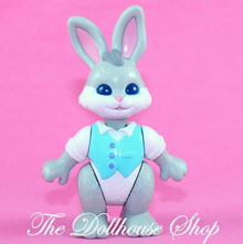 Fisher Price Loving Family Hideaway Hollow Dollhouse Grey Father Bunny Rabbit-Toys & Hobbies:Preschool Toys & Pretend Play:Fisher-Price:1963-Now:Dollhouses-Fisher-Price-Animals & Pets,Dolls,Fisher Price,Hideaway Hollow,Used-The Dollhouse Shop