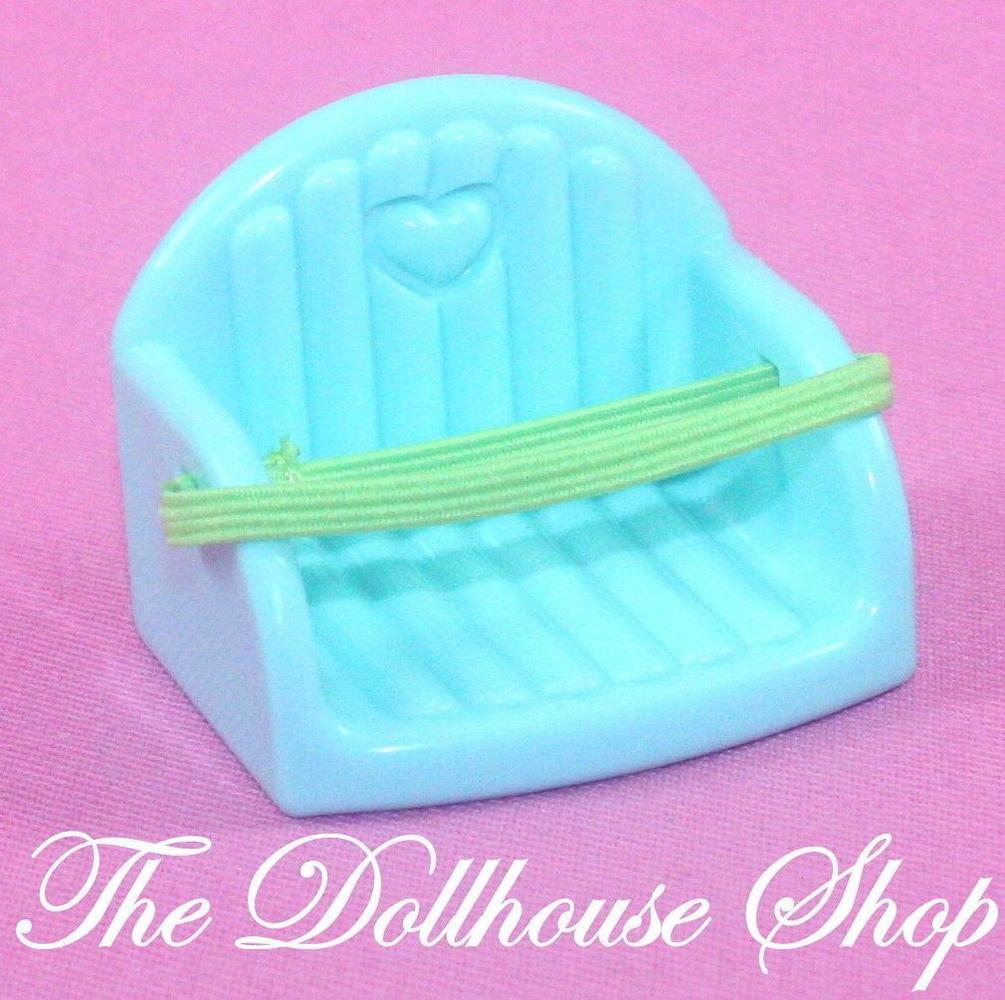 Fisher Price Loving Family Holiday Dollhouse Blue Baby Doll Booster Seat-Toys & Hobbies:Preschool Toys & Pretend Play:Fisher-Price:1963-Now:Dollhouses-Fisher-Price-Dollhouse,Fisher Price,Home for the Holidays Dollhouse,Loving Family,New,Nursery Room-The Dollhouse Shop
