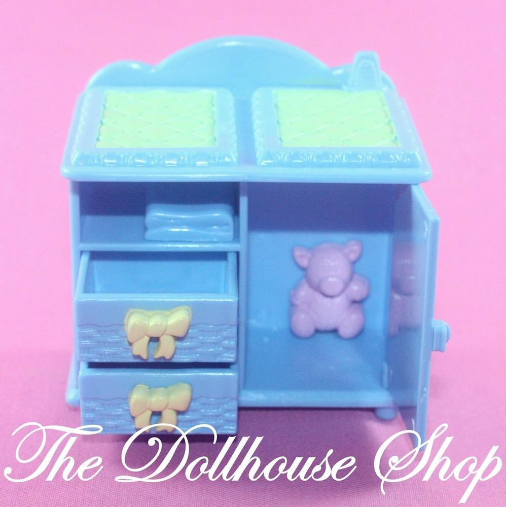 Fisher Price Loving Family Holiday Dollhouse Blue Changing Table-Toys & Hobbies:Preschool Toys & Pretend Play:Fisher-Price:1963-Now:Dollhouses-Fisher-Price-Blue,Dollhouse,Fisher Price,Home for the Holidays Dollhouse,Kids Bedroom,Loving Family,Nursery Room,Used-The Dollhouse Shop