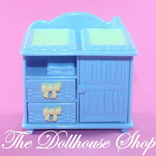 Fisher Price Loving Family Holiday Dollhouse Blue Changing Table-Toys & Hobbies:Preschool Toys & Pretend Play:Fisher-Price:1963-Now:Dollhouses-Fisher-Price-Blue,Dollhouse,Fisher Price,Home for the Holidays Dollhouse,Kids Bedroom,Loving Family,Nursery Room,Used-The Dollhouse Shop