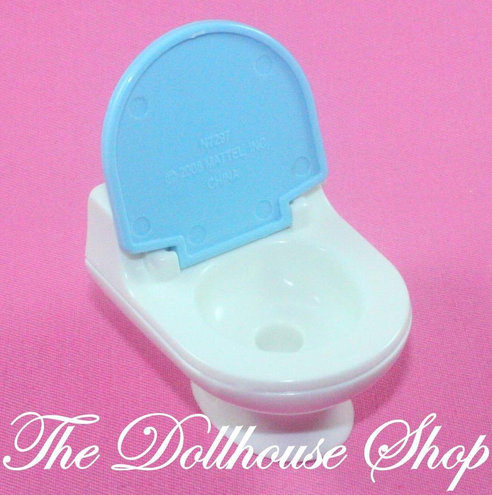Fisher Price Loving Family Holiday Dollhouse Christmas Bathroom Toilet-Toys & Hobbies:Preschool Toys & Pretend Play:Fisher-Price:1963-Now:Dollhouses-Fisher-Price-Bathroom,Christmas,Dollhouse,Fisher Price,Holidays & Seasonal,Home for the Holidays Dollhouse,Loving Family-The Dollhouse Shop