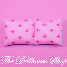Fisher Price Loving Family Holiday Dollhouse Christmas Double Bed Pillow-Toys & Hobbies:Preschool Toys & Pretend Play:Fisher-Price:1963-Now:Dollhouses-Fisher-Price-Bedroom,Christmas,Dollhouse,Fisher Price,Holidays & Seasonal,Home for the Holidays Dollhouse,Loving Family,Parents Bedroom,Pillows,Soft Furnishings,Used-Fisher Price Loving Family Holiday Dollhouse double bed pillow with reversible penguin and spring prints. Shop now at The Dollhouse Shop for fun!-The Dollhouse Shop