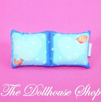 Fisher Price Loving Family Holiday Dollhouse Christmas Double Bed Pillow-Toys & Hobbies:Preschool Toys & Pretend Play:Fisher-Price:1963-Now:Dollhouses-Fisher-Price-Christmas,Dollhouse,Fisher Price,Holidays & Seasonal,Home for the Holidays Dollhouse,Loving Family,Parents Bedroom,Pillows,Used-The Dollhouse Shop