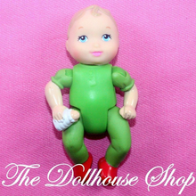 Fisher Price Loving Family Holiday Dollhouse Christmas Green Baby Boy Girl-Toys & Hobbies:Preschool Toys & Pretend Play:Fisher-Price:1963-Now:Dollhouses-Fisher-Price-Christmas,Dollhouse,Dolls,Fisher Price,Holidays & Seasonal,Home for the Holidays Dollhouse,Loving Family,Used-The Dollhouse Shop