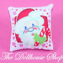 Fisher Price Loving Family Holiday Dollhouse Christmas Santa Pillow-Toys & Hobbies:Preschool Toys & Pretend Play:Fisher-Price:1963-Now:Dollhouses-Fisher-Price-Bedroom,Christmas,Dollhouse,Fisher Price,Holidays & Seasonal,Home for the Holidays Dollhouse,Living Room,Loving Family,Parents Bedroom,Pillows,Soft Furnishings-Fisher Price Loving Family Holiday Dollhouse Santa Pillow, perfect for kids’ rooms or sofas. Find it now at The Dollhouse Shop for festive fun!-The Dollhouse Shop