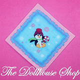 Fisher Price Loving Family Holiday Dollhouse Penguin Christmas Floor Rug-Toys & Hobbies:Preschool Toys & Pretend Play:Fisher-Price:1963-Now:Dollhouses-Fisher-Price-Blankets & Rugs,Christmas,Dollhouse,Fisher Price,Holidays & Seasonal,Home for the Holidays Dollhouse,Loving Family,New-The Dollhouse Shop