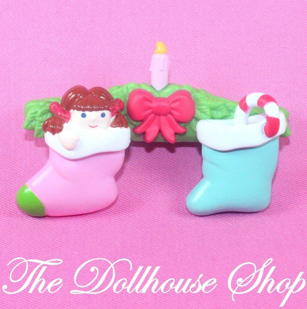 Fisher Price Loving Family Holiday Dollhouse Stockings Mantle Fireplace-Toys & Hobbies:Preschool Toys & Pretend Play:Fisher-Price:1963-Now:Dollhouses-Fisher-Price-Christmas,Dollhouse,Fisher Price,Holidays & Seasonal,Home for the Holidays Dollhouse,Loving Family,New,Replacement Parts-The Dollhouse Shop