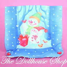 Fisher Price Loving Family Holidays Dollhouse Parents Christmas Bed Cover-Toys & Hobbies:Preschool Toys & Pretend Play:Fisher-Price:1963-Now:Dollhouses-Fisher-Price-Blankets & Rugs,Christmas,Dollhouse,Fisher Price,Holidays & Seasonal,Home for the Holidays Dollhouse,Loving Family,New,Parents Bedroom-The Dollhouse Shop