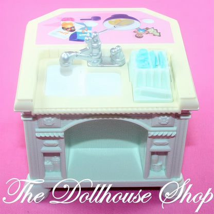 Fisher Price Loving Family Home Holidays Dollhouse Kitchen Sink Island Table-The Dollhouse Shop