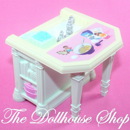 Fisher Price Loving Family Home Holidays Dollhouse Kitchen Sink Island Table-Toys & Hobbies:Preschool Toys & Pretend Play:Fisher-Price:1963-Now:Dollhouses-Fisher-Price-Dollhouse,Fisher Price,Kitchen,Loving Family,New-The Dollhouse Shop