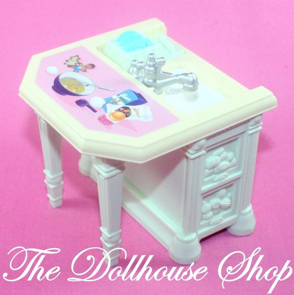 Fisher Price Loving Family Home Holidays Dollhouse Kitchen Sink Island Table-Toys & Hobbies:Preschool Toys & Pretend Play:Fisher-Price:1963-Now:Dollhouses-Fisher-Price-Dollhouse,Fisher Price,Kitchen,Loving Family,New-The Dollhouse Shop