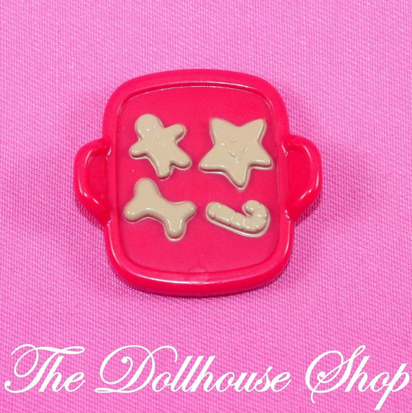 Fisher Price Loving Family Home for Holidays Dollhouse Christmas Food Tray-Toys & Hobbies:Preschool Toys & Pretend Play:Fisher-Price:1963-Now:Dollhouses-Fisher-Price-Christmas,Dining Room,Dollhouse,Fisher Price,Food Accessories,Holidays & Seasonal,Home for the Holidays Dollhouse,Kitchen,Loving Family,New,Red-The Dollhouse Shop