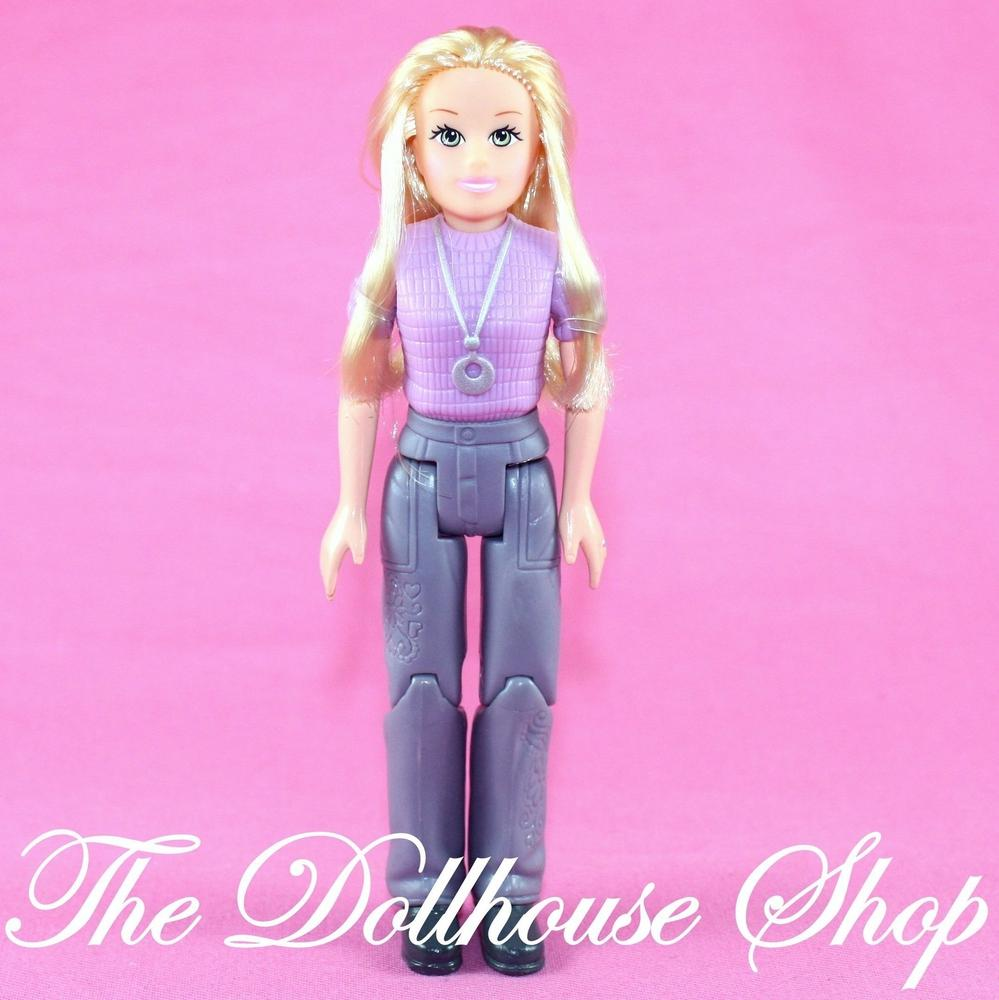 Fisher Price Loving Family Manor Dollhouse Blonde Mom Mother Doll Gray Pants-Toys & Hobbies:Preschool Toys & Pretend Play:Fisher-Price:1963-Now:Dollhouses-Fisher-Price-Blonde Hair,Dollhouse,Dolls,Fisher Price,Loving Family,Manor Dollhouse,Mother,Used-The Dollhouse Shop