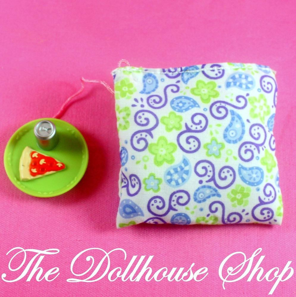 Fisher Price Loving Family New Additions Dollhouse Kids Bedroom Pizza Pillow-Toys & Hobbies:Preschool Toys & Pretend Play:Fisher-Price:1963-Now:Dollhouses-Fisher-Price-Dollhouse,Fisher Price,Kids Bedroom,Loving Family,New Additions Dollhouse,Pillows,Playroom,Used-The Dollhouse Shop