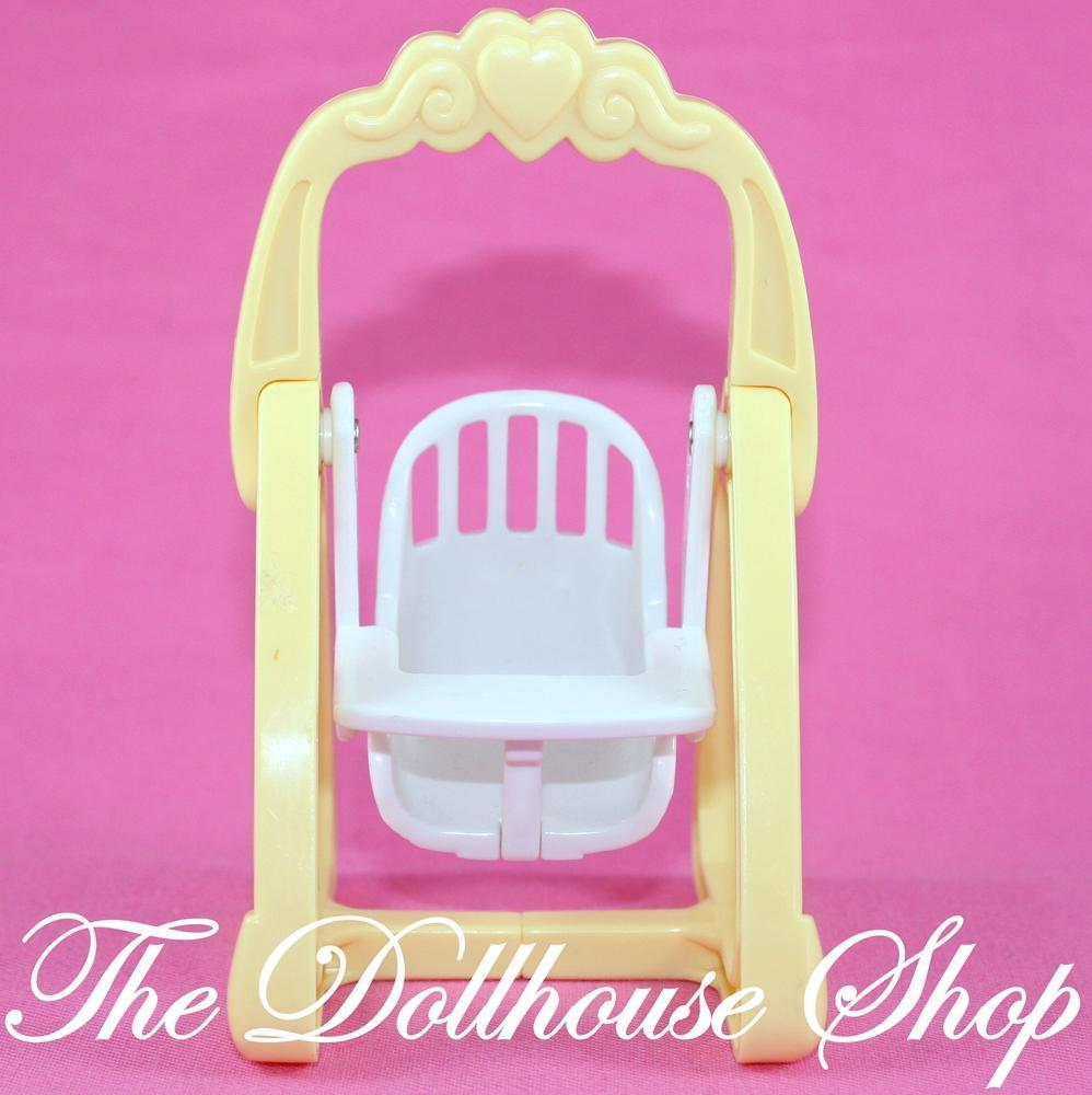 Fisher Price Loving Family New Additions Dollhouse Yellow Baby Doll Swing-Toys & Hobbies:Preschool Toys & Pretend Play:Fisher-Price:1963-Now:Dollhouses-Fisher-Price-Chairs,Dollhouse,Fisher Price,Loving Family,New Additions Dollhouse,Nursery Room,Playroom,Used-The Dollhouse Shop