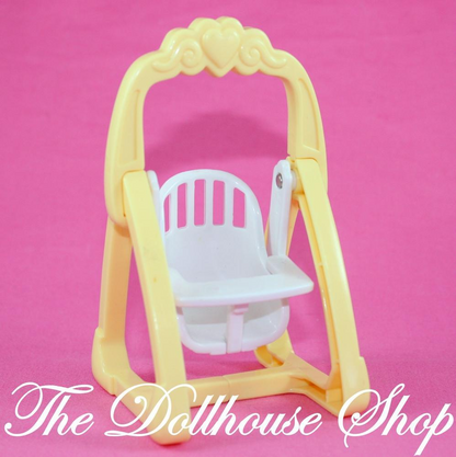 Fisher Price Loving Family New Additions Dollhouse Yellow Baby Doll Swing-Toys & Hobbies:Preschool Toys & Pretend Play:Fisher-Price:1963-Now:Dollhouses-Fisher-Price-Chairs,Dollhouse,Fisher Price,Loving Family,New Additions Dollhouse,Nursery Room,Playroom,Used-The Dollhouse Shop