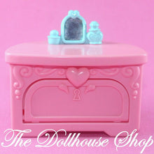 Fisher Price Loving Family Once Upon A Dream Castle Pink Vanity Dresser-Toys & Hobbies:Preschool Toys & Pretend Play:Fisher-Price:1963-Now:Dollhouses-Fisher-Price-Bedroom,Dollhouse,Dream Dollhouse,Fisher Price,Kids Bedroom,Loving Family,Once Upon a Dream Palace,Used-Fisher Price Loving Family Dream Palace Pink Vanity Dresser opens for dress-up fun! Find this pre-owned gem at The Dollhouse Shop today!-The Dollhouse Shop