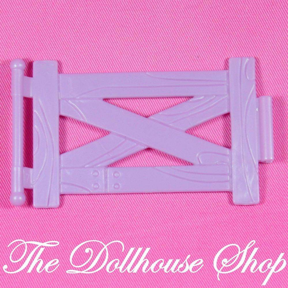 Fisher Price Loving Family Once Upon A Dream Dollhouse Purple Stable Fence-Toys & Hobbies:Preschool Toys & Pretend Play:Fisher-Price:1963-Now:Dollhouses-Fisher-Price-Dollhouse,Dream Dollhouse,Fisher Price,Horses & Stables,Loving Family,Once Upon a Dream Castle,Purple,Used-The Dollhouse Shop