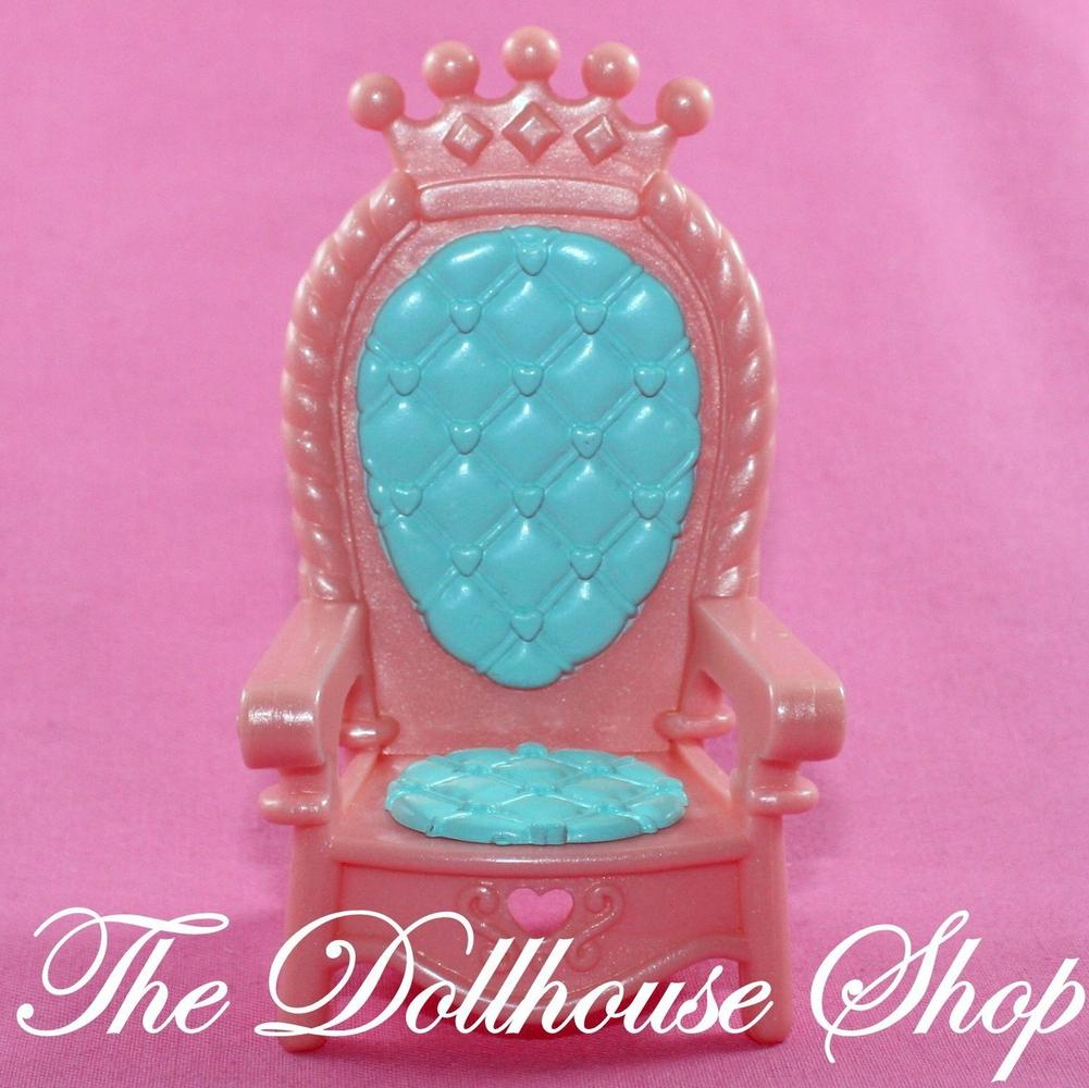 Fisher Price Loving Family Once upon a Dream Castle Dollhouse Pink Throne Chair-Toys & Hobbies:Preschool Toys & Pretend Play:Fisher-Price:1963-Now:Dollhouses-Fisher-Price-Chairs,Dollhouse,Dream Dollhouse,Fisher Price,Loving Family,Once Upon a Dream Castle,Used-The Dollhouse Shop