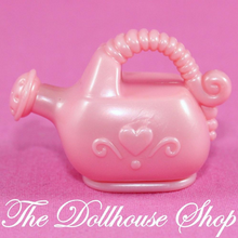 Fisher Price Loving Family Once upon a Dream Dollhouse Pink Garden Watering Can-Toys & Hobbies:Preschool Toys & Pretend Play:Fisher-Price:1963-Now:Dollhouses-Fisher-Price-Dollhouse,Dream Dollhouse,Fisher Price,Loving Family,Once Upon a Dream Castle,Plants and Vases,Used-The Dollhouse Shop