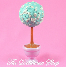Fisher Price Loving Family Once upon a Dream Dollhouse Topiary Tree Potted Plant-Toys & Hobbies:Preschool Toys & Pretend Play:Fisher-Price:1963-Now:Dollhouses-Fisher-Price-Dream Dollhouse,Fisher Price,Loving Family,Once Upon a Dream Castle,Plants and Vases,Purple,Used-The Dollhouse Shop
