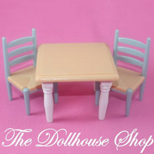 Fisher Price Loving Family Special Edition Dollhouse Kitchen Dining table chairs-Toys & Hobbies:Preschool Toys & Pretend Play:Fisher-Price:1963-Now:Dollhouses-Fisher-Price-Dining Room,Dollhouse,Fisher Price,Kitchen,Loving Family,Special Edition Townhouse,Tables,Used-Fisher Price Loving Family Special Edition Dollhouse dining set with table and chairs. Perfect for creative play! Find it now at The Dollhouse Shop.-The Dollhouse Shop