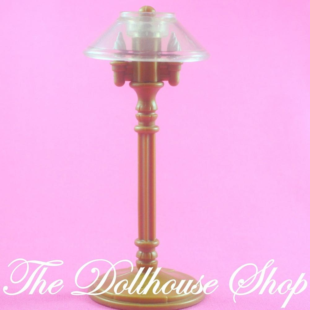 Fisher Price Loving Family Special Edition Town Doll house Brown Floor Lamp Light-Toys & Hobbies:Preschool Toys & Pretend Play:Fisher-Price:1963-Now:Dollhouses-Fisher-Price-Dollhouse,Fisher Price,Lamps & Coffee Tables,Living Room,Loving Family,Used-The Dollhouse Shop